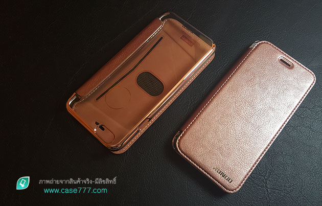 iPhone SE/5/5s ฝาพับหลังใส 166008 สี Rose gold
