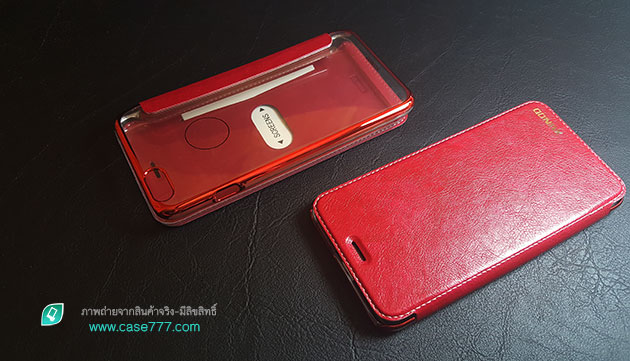เคส iPhone 6/6s ฝาพับหลังใส 157026 สีแดง
