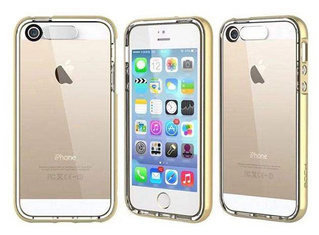 เคส iPhone SE/5/5s เคสไฟกะพริบ 162034 ขอบสีทอง
