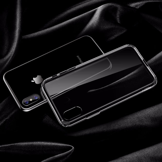 243013 เคส iPhone X สีใสกึ่งดำ
