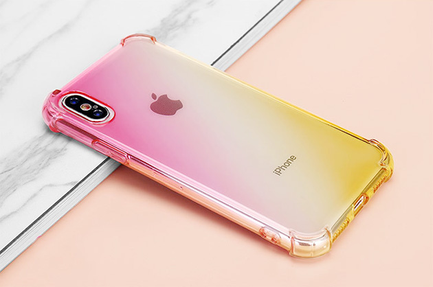 305026 เคส iPhone X สี ชมพู-เหลือง
