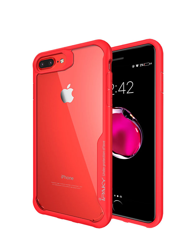 193024 ขอบสีแดง รุ่น iPhone 7 Plus ( iPhone 6 Plus / 6s Plus สามารถใส่ได้ )

