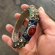 Bracelet-รุ่น-กำไลเงินสไตล์-Retro-สวยมาก-ประดับหยกและรูบี้เม็ดใหญ่
