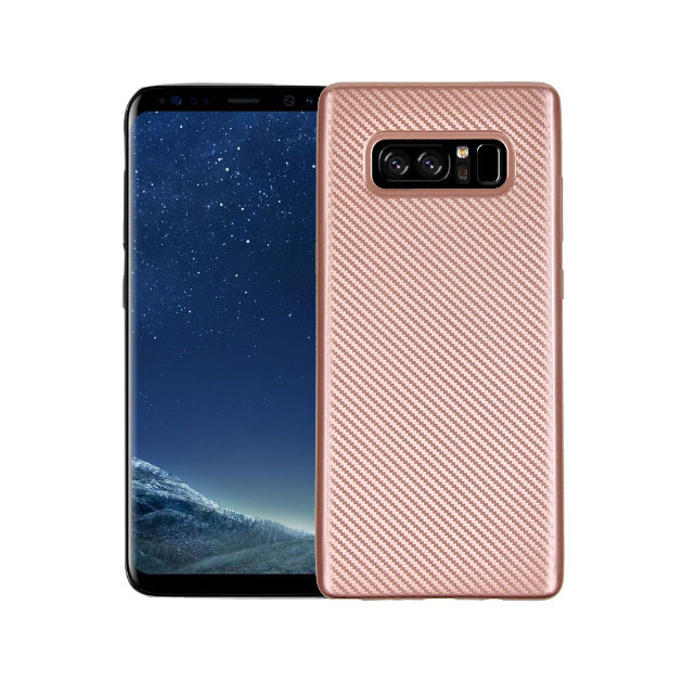 123078 เคส Note 8 ลายคาร์บอนไฟเบอร์ สี Rose gold
