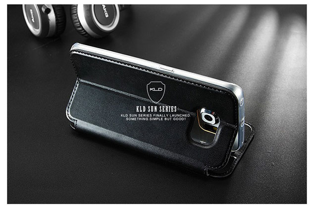 165038 เคส S7 Edge ฝาพับสีดำ
