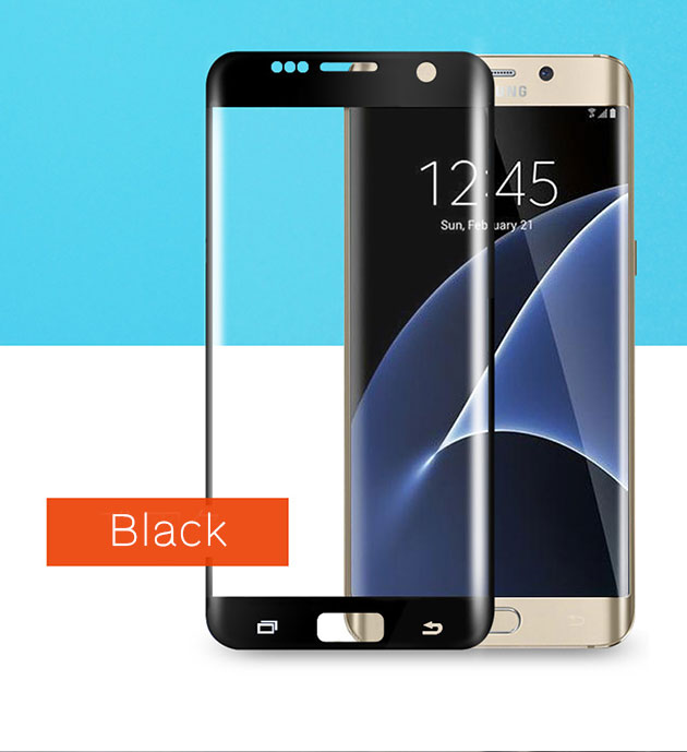 167070 กระจกนิรภัย S7 Edge สีดำ
