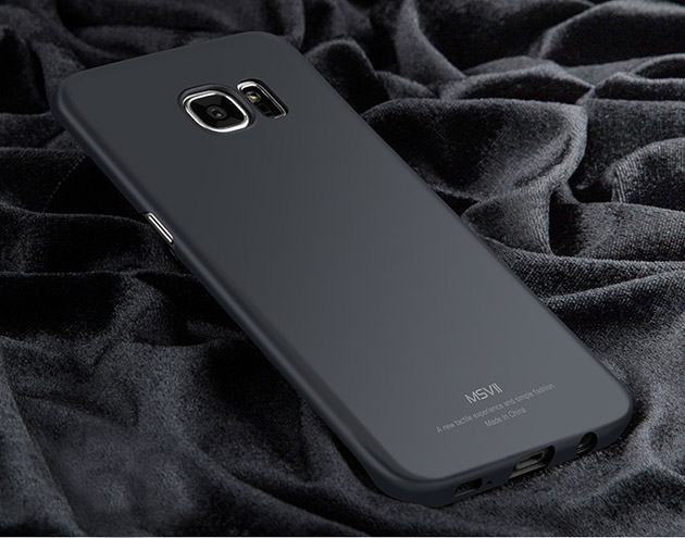 185011 เคส S7 Edge สีเทา ผิวกันลื่น
