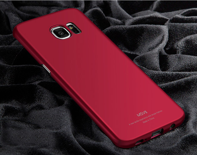 185013 เคส S7 Edge สีแดง ผิวเรียบ
