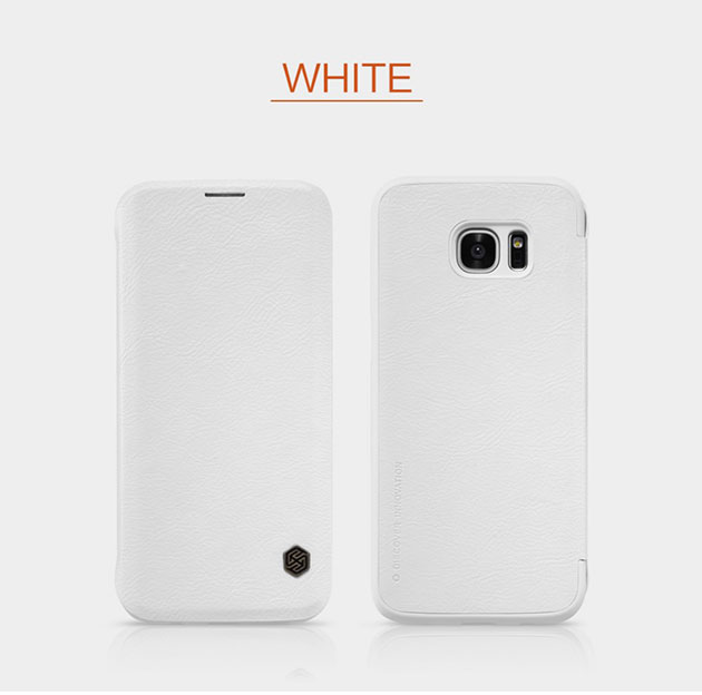 158040 เคส S7 Edge ฝาพับแท้ สีขาว
