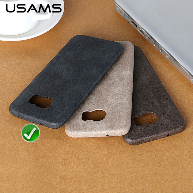 160006 เคสหนัง S7 Edge สีเทาดำ
