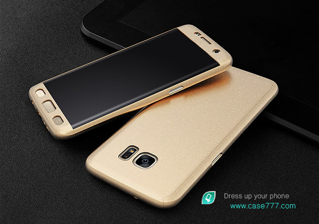 206033 เคส S7 Edge สีทอง ผิวกันลื่น
