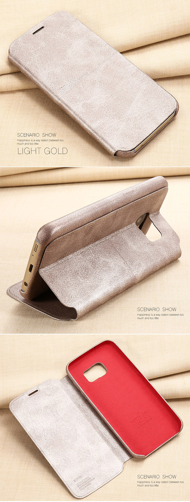 170034 เคส S7 Edge ของแท้ สี Light Gold
