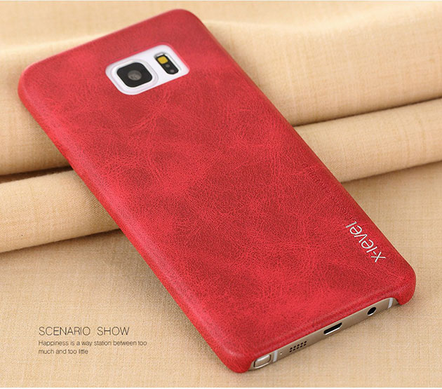 109059 เคส Note 5 หนังฟอก สีแดง
