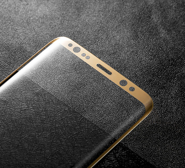 128075 กระจกนิรภัย S8 ขอบสี ทอง
