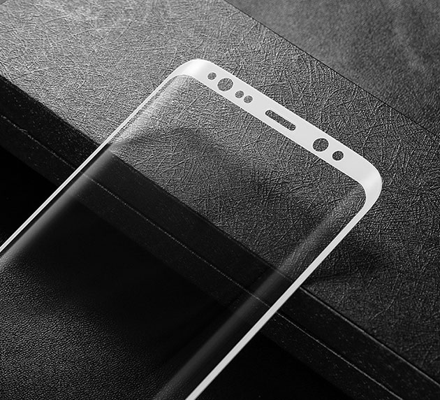 128076 กระจกนิรภัย S8 ขอบสี ขาว
