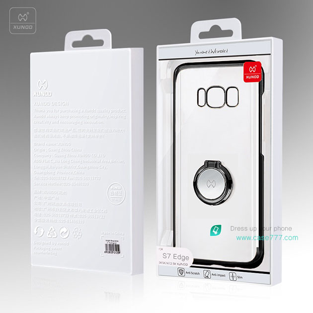 224043 เคส S7 Edge สีใสขอบสีดำ
