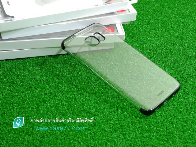 132037 เคส S7 Edge หลังใสทั้งชิ้น ขอบสีดำ
