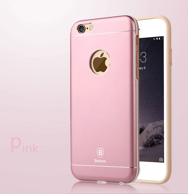 เคส iPhone 6/6S สไตล์ Metal 107076 สีชมพู
