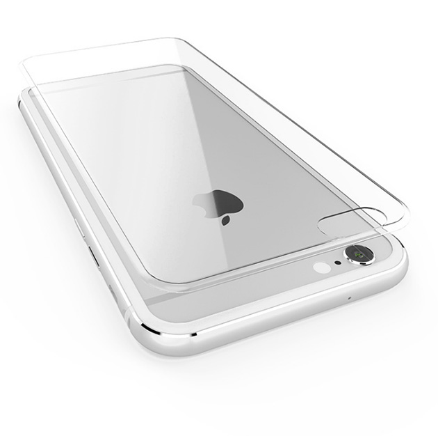 217039 - เคส iPhone 6/6s บัมเปอร์ สีเงิน-ขอบขาว
