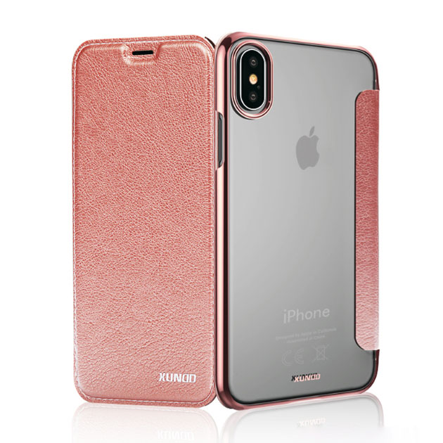 141058 เคสฝาพับ iPhone X สี Rose gold
