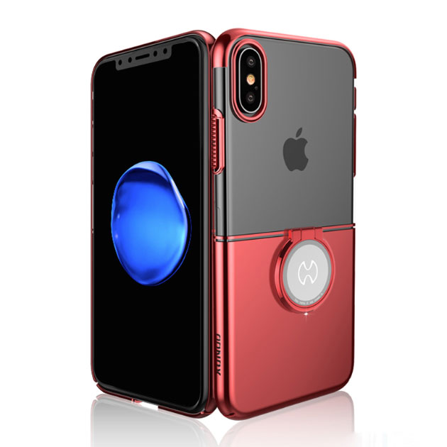 139060 เคส iPhone X ทูโทนใส - แดง
