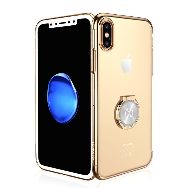 139062 เคส iPhone X หลังใสทั้งชิ้น ขอบสีทอง
