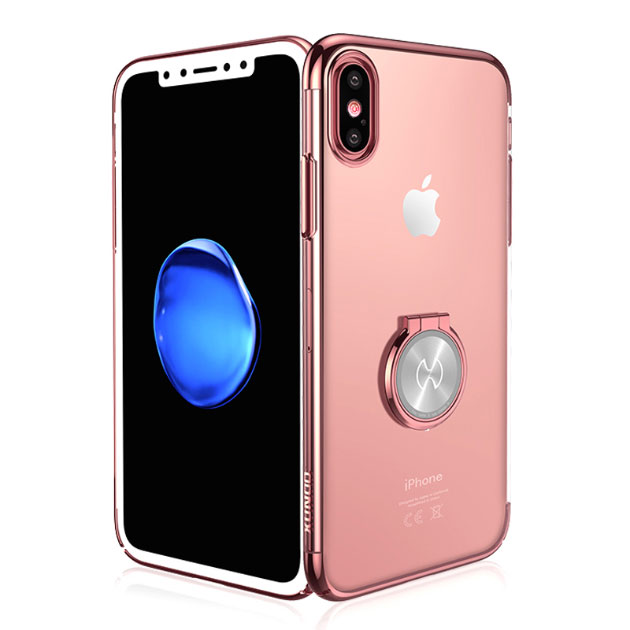 139063 เคส iPhone X หลังใสทั้งชิ้น ขอบสี Rose gold
