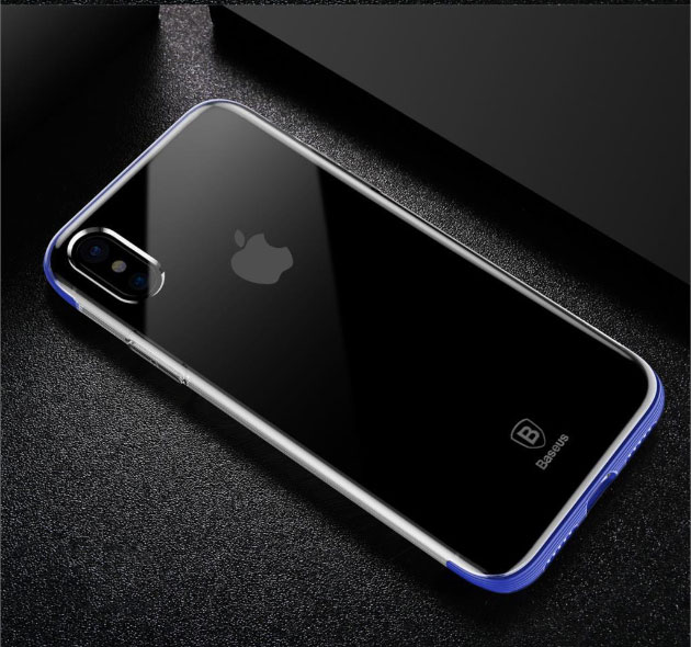 244002 เคส iPhone X ขอบสีน้ำเงินเข้ม
