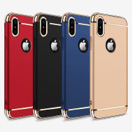 เคส-iPhone-X-เคส-ไอโฟน-X-เคส-iPhone-10-รุ่น-เคส-iPhone-X-เคสกันกระแทกแบบไม่หนา-ขอบสีเมทัลลิคหัว-ท้าย
