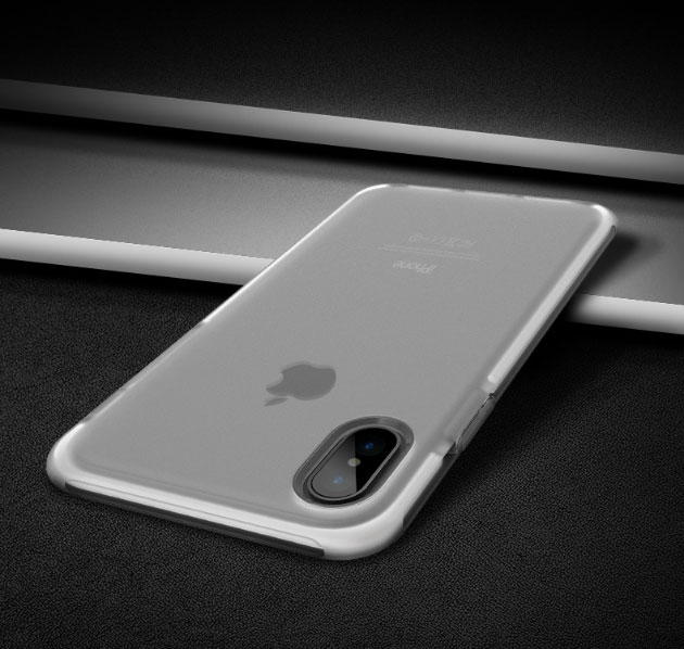 243005 เคส iPhone X สีขาวกึ่งโปร่ง ขอบขาว
