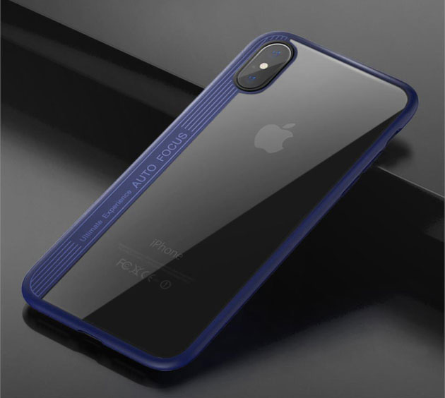 242019 เคส iPhone X ขอบสีน้ำเงินเข้ม
