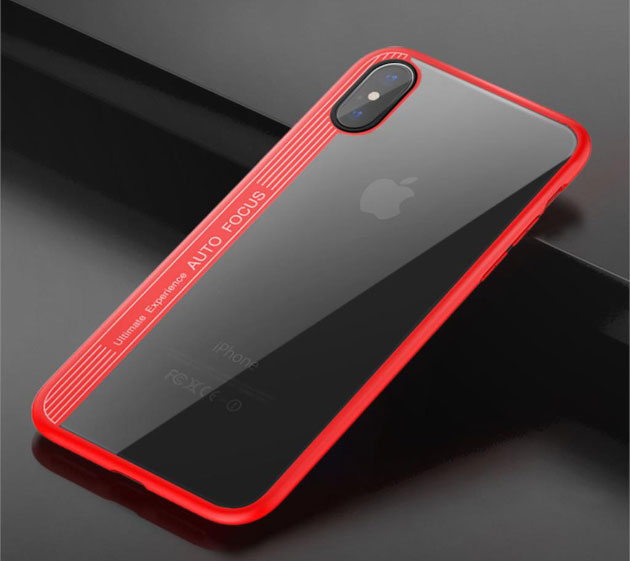 242020 เคส iPhone X ขอบสีแดง
