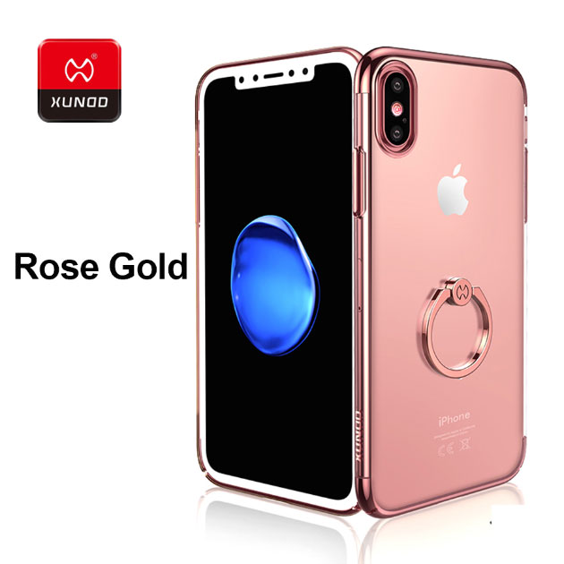 179023 เคส iPhone X เนื้อใสขอบสี Rose gold

