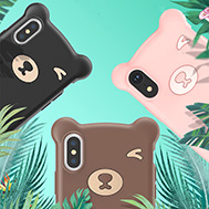 เคส-iPhone-XS-รุ่น-เคสน้องหมีนิ่ม-มีสายคล้องฟรีในชุด-สำหรับ-iPhone-XS
