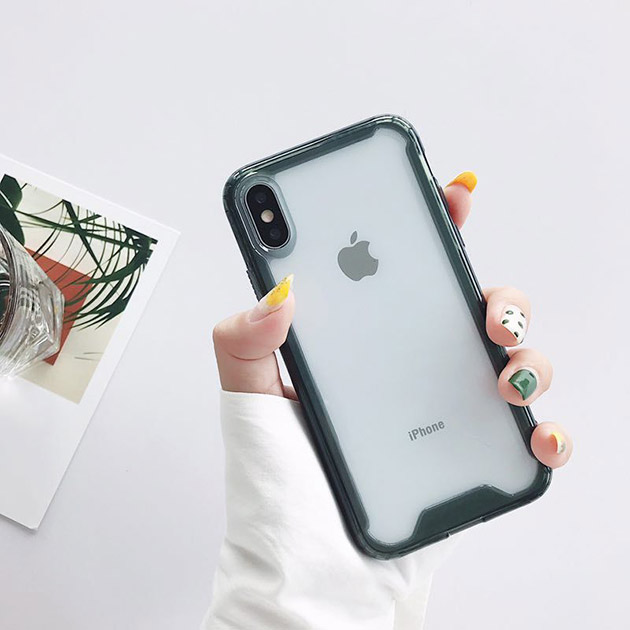 402074 เคส iPhone XS MAX ขอบสี ดำ
