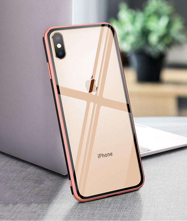 318031 เคส iPhone XS MAX ขอบสีชมพู
