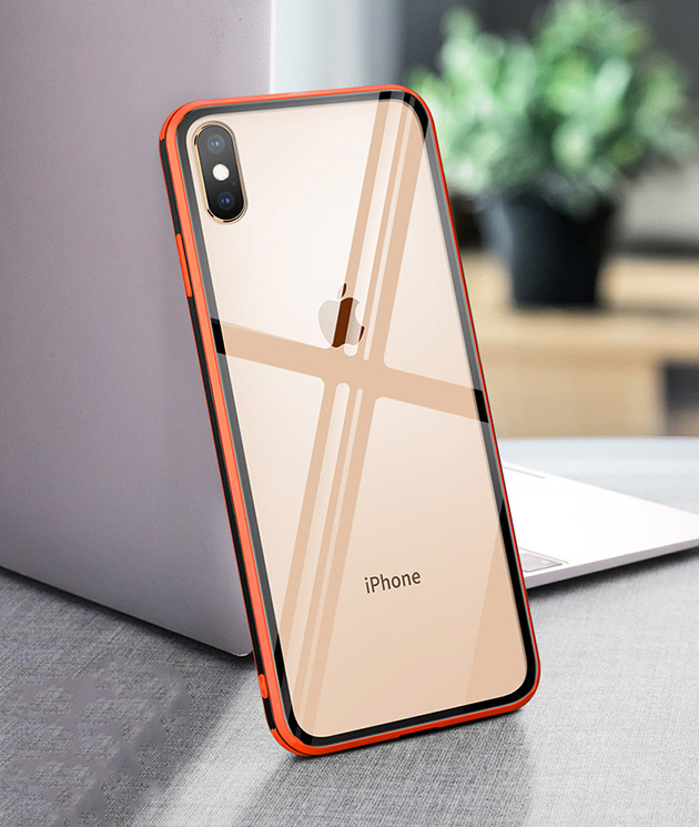 318032 เคส iPhone XS MAX ขอบสีส้ม
