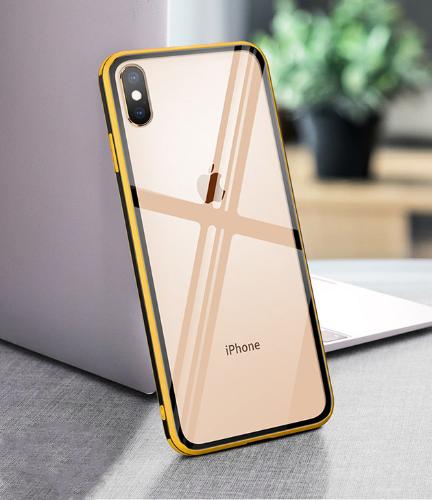 318035 เคส iPhone XS MAX ขอบสีเหลือง
