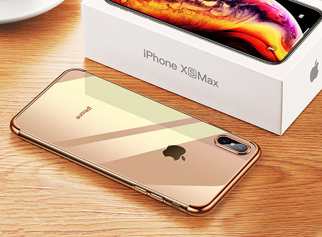 290047 เคสใส iPhone XS MAX ขอบสี ทอง
