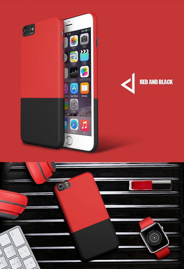 186004 เคส iPhone 6/6s สีแดง + ดำ
