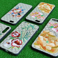 เคส-iPhone-6-รุ่น-เคส-iPhone-6-,-6s-ลายดอกไม้-งานปัก-3มิติ-แบบนูน-งานสวย
