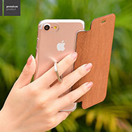 เคส-iPhone-7-เคส-iPhone-7-Plus-รุ่น-เคสฝาพับ-iPhone-7-,-7-Plus-หลังใส-พร้อมแหวน-iRing-ด้านหลัง-ของแท้จาก-HOCO
