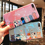 เคส-iPhone-7-เคส-iPhone-7-Plus-รุ่น-เคส-iPhone-7-,-7-Plus-งานเคลือบ-2-ชั้นเล่นแสงสวย-ลายน้องแมวน่ารัก
