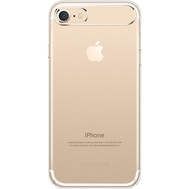 165078 เคสใส iPhone 7 ขอบสีทอง
