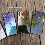 เคส-iPhone-XS-รุ่น-เคสกระจกนิรภัย-ของแท้-รุ่นหลังกึ่งใสแบบไล่สี-สำหรับ-iPhone-XS
