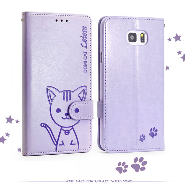 110042 เคสแมวเหมียว Note 5 สีม่วง
