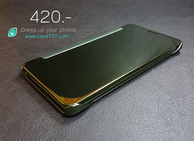 134047 เคส S7 Edge ฝาพับ สีเขียว
