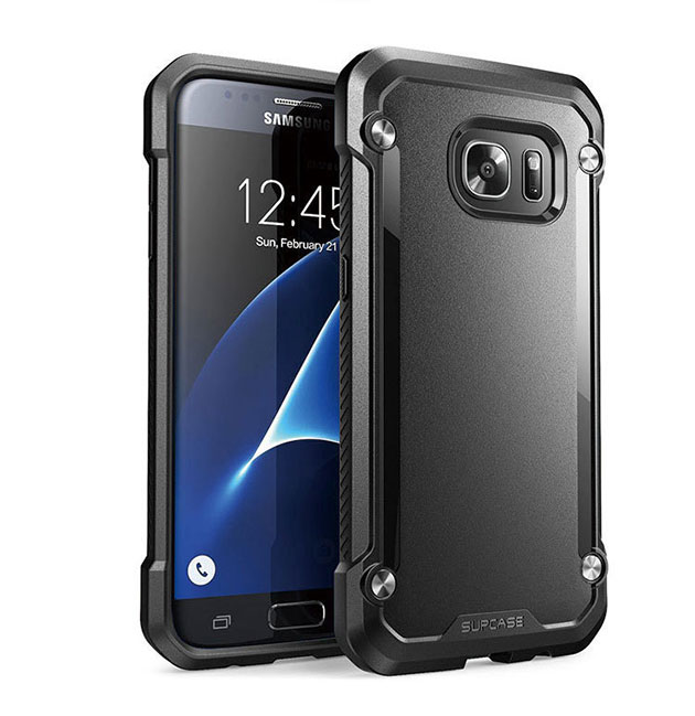 140042 เคส S7 Edge ขอบสีดำ หลังทึบ
