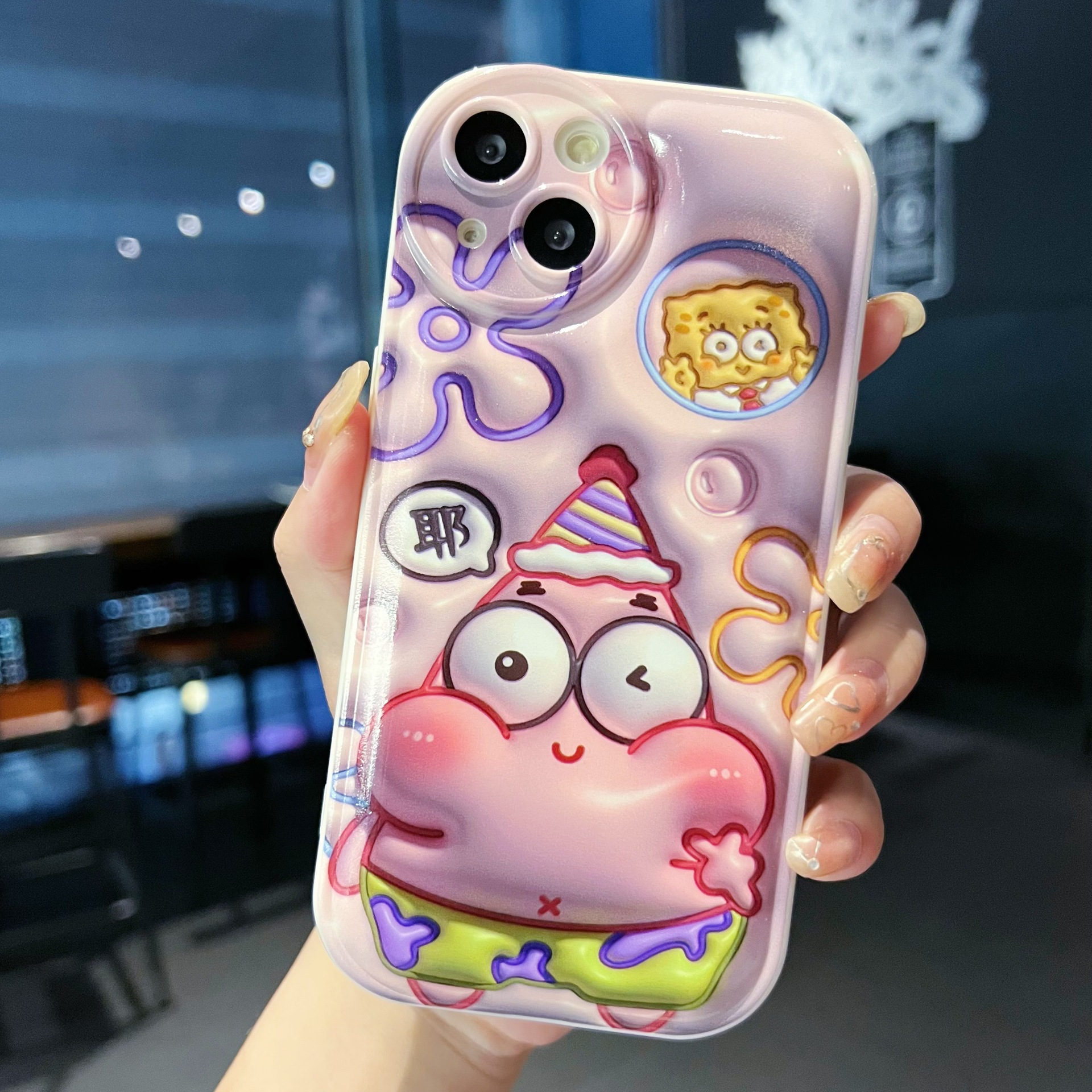 162039 เคส iPhone 12 Pro ลายสีชมพู-ม่วง
