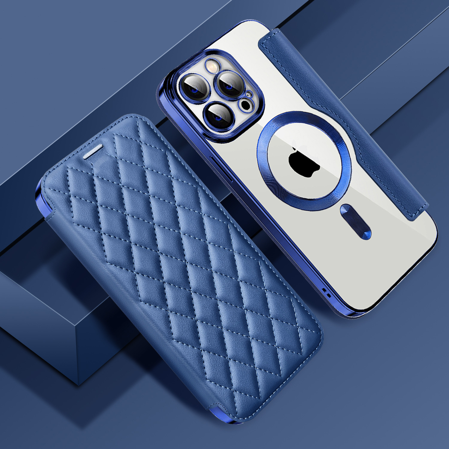 168077 เคสฝาพับ iPhone 14 Pro Max สีน้ำเงิน
